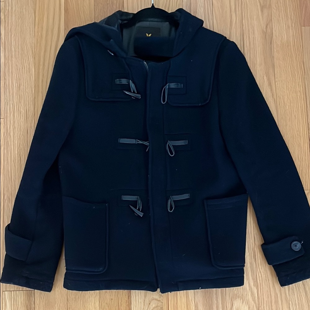 Lyle & Scott Blue Pea Coat Classic Wool Blend